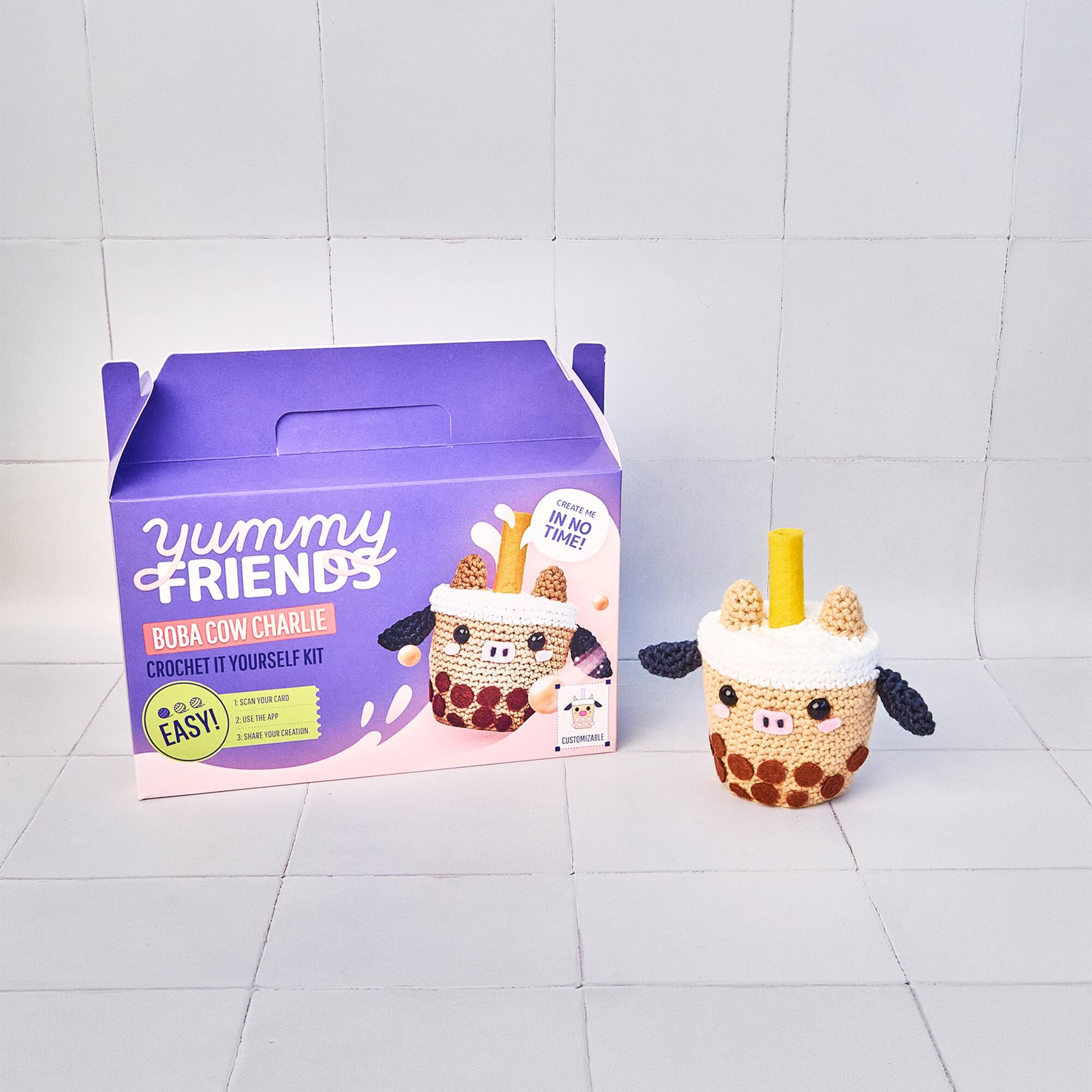Lion Brand® Boba Cow Charlie Yummy Friends Kit